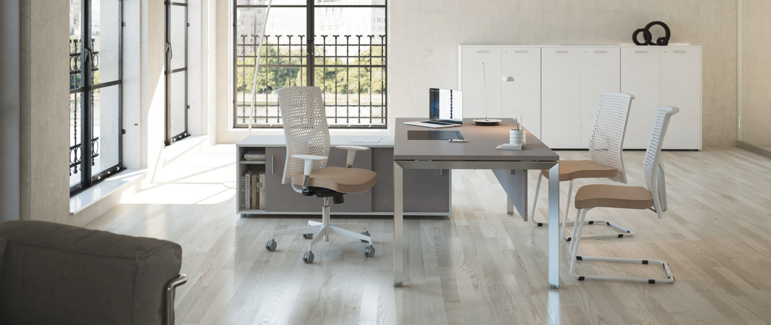 Siege de bureau BILBAO PP Blanc (x2) — SIMMIS Made in France
