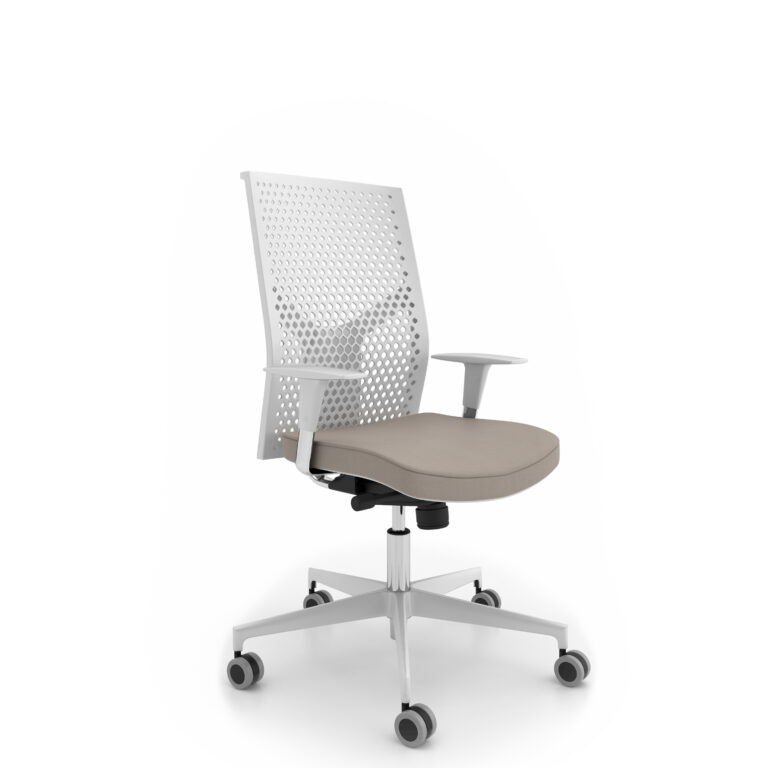 Siege de bureau BILBAO PP Blanc — SIMMIS Made in France