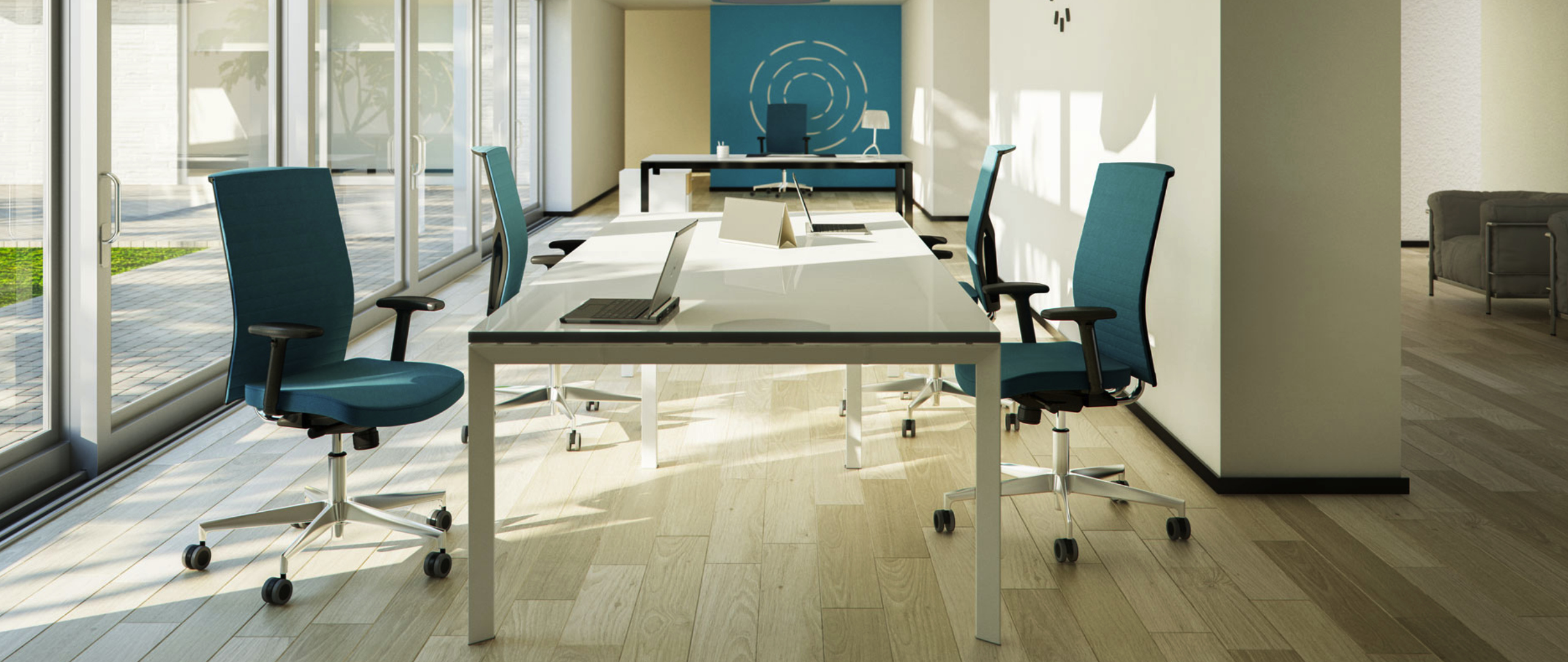 Siege de bureau BILBAO PP Blanc — SIMMIS Made in France