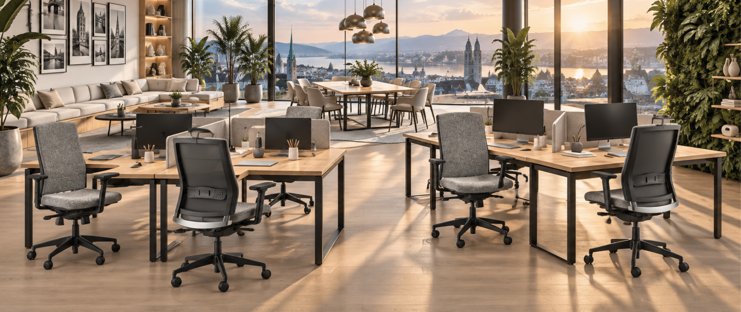 Siege de bureau ZURICH Tissu (x3) — SIMMIS Made in France